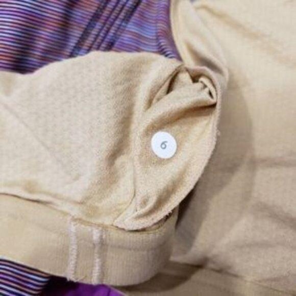 Lululemon Athletica Racerback Tank Top Size 6 Purple & Beige activewear top - Picture 6 of 7